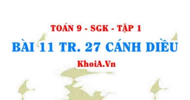 Bài 11 trang 27 Toán 9 Cánh diều Tập 1